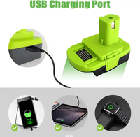 Adaptateur de batterie avec port USB pour les outils électriques Dewalts pour convertir les batteries au lithium Milwauke en batterie Ryobi 18V DM18RL