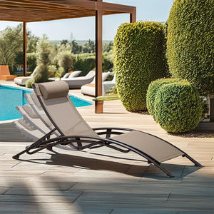 Di alta qualità Design moderno in alluminio metallo sedie a <span class=keywords><strong>sdraio</strong></span> giardino esterno Patio piscina spiaggia lato <span class=keywords><strong>mare</strong></span> soggiorno per il tempo libero letto per il parco - Product Image 1