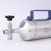 Cylindre d'échantillonnage à double extrémité en acier inoxydable NAI-LOK 1/4" NPT 5000 PSI pour l'huile et le gaz avec valve à aiguille