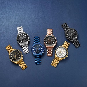 Drioshipping Luxury Men's Stainless Steel Analog Wristwatch 2599 Small Three Sport Stop Chronograph Calendar Quartz Watch - Product Image 5