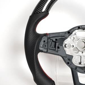 Volant <span class=keywords><strong>de</strong></span> <span class=keywords><strong>course</strong></span> en fibre <span class=keywords><strong>de</strong></span> carbone VW, sport premium, fond plat, remplacement amélioré pour la plupart des modèles, performance accrue, meilleure adhérence - Product Image 4