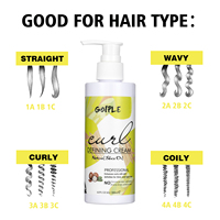 Crème Coiffante Définition Boucles à l'Huile de Karité pour Cheveux Épais et Bouclés 4C, Fixation Forte Anti-Frisottis, Crème Coiffante Marque Privée, Lotion Capillaire en Gros