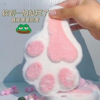 Mainan Squishy TPR Buatan Tangan Lembut 14x14cm Mini Taba Squishy Cakar Kucing Jumbo Taba Squishy Cakar Kucing Super Lembut Mainan Fidget untuk Diremas dan Digenggam