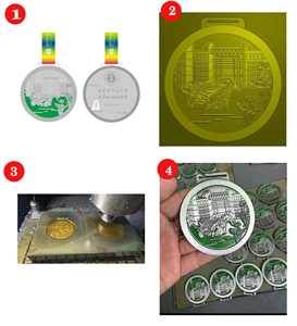 Fabrika fiyat Metal ödül madalyaları boyun şerit altın gümüş bronz tarzı spor akademisyenler için oyun No. 1 2 3 madalya - Product Image 2