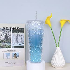 แก้วน้ำผนังสองชั้น24ออนซ์ลายเกล็ดปลาหลากสีสำหรับงานปาร์ตี้ไวน์กาแฟน้ำโซดาโคล่าต้มน้ำ - Product Image 6