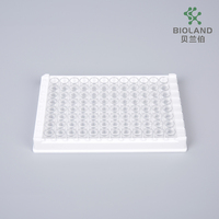 Plaques d'enzymes immuno 96 puits à cohésion moyenne blanche détachable à trou unique inférieur C pour test Elisa