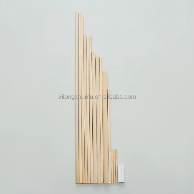 थोक कस्टम ठोस बांस की लकड़ी के डॉवेल्स उच्च गुणवत्ता वाले सजावटी गोल लकड़ी के डॉवेल रॉड्स गोल
