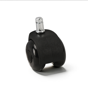 Roulettes universelles transparentes noires de 2 pouces (50 mm) <span class=keywords><strong>pour</strong></span> chaise de bureau, double roulettes en PU, roulettes silencieuses - Product Image 3