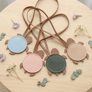 Blank PU Leather Turtle Luggage Tag Cute Turtle <b>Bag</b> <b>Charm</b> Pendant Durable Strap <b>Bag</b> Hanging <b>Charm</b> for Travelers Kids Women - Product Image 1