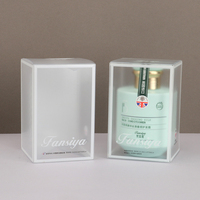 Boîte d'emballage transparente givrée en plastique personnalisée, imprimée en couleur, pour crème de soin de la peau, tonifiante, anti-UV