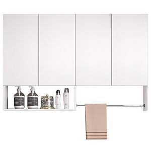 Wan Yusen Stainless Steel <b>Wall</b> <b>Cabinet</b> Rectangle Punch Free Polished Storage For Balcony And Bathroom - Product Image 4