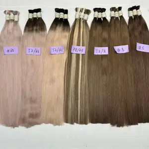 Cabello Humano Unprocessed Soft Extensiones Natural Colorful Straight Bulk 100% Virgin Brazilian Human Hair