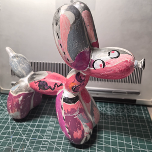 Salpicaduras de tinta globo perro adornos personalizados salpicaduras tinta globo perro figuritas globo manualidades tinta perro regalos - Product Image 5