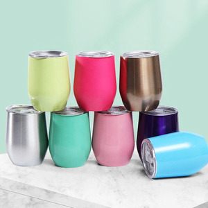Wholesale 12oz Custom logo Stainless Steel 304 Egg Mugs Tumbler Travel Insulated Beer Tea <b>Coffee</b> Thermo Mug Cup with Lid - Product Image 3