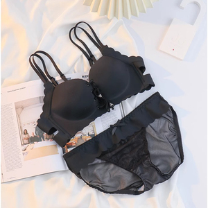 Reggiseno push-up <span class=keywords><strong>senza</strong></span> <span class=keywords><strong>ferretto</strong></span>, color zebra, ispessito, <span class=keywords><strong>senza</strong></span> cuciture, personalizzato, traspirante, con fiocco ricamato e strass - Product Image 6