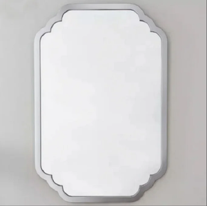 <strong>Moroccan</strong> Inspired Gold Metal Wall <strong>Mirror</strong> with Scalloped Rectangular Frame for Living Room Entryway and Modern Home Decoration - Product Image 3
