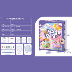 Hot Sale Kids Educational 3D <strong>Plaster</strong> Mold Cartoon Unicorn <strong>Plaster</strong> Model Diy Painting Toys <strong>Set</strong> - Product Image 6