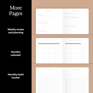 Tùy chỉnh Linen A5 bìa cứng năng suất kế hoạch cổ điển cổ điển được thiết kế trang Tạp Chí chất lượng tốt cao cấp máy tính xách tay - Product Image 3