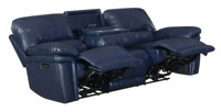 Premium Modernes Elektrisches Relaxsofa aus Echtleder mit Ausziehbarem Metallrahmen, 3-Sitzer für Wohnzimmermöbel