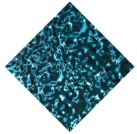 PVD Color 8k miroir ondulation de l'eau 304 tôle d'acier inoxydable plaque ondulée estampillée pour la décoration de plafond