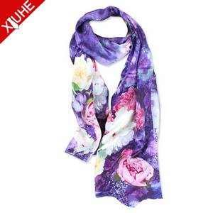 Chal cuadrado personalizado de diseño de marca para mujer, hiyab con cabeza de Malasia, bufandas personalizadas de satén de seda estampadas para mujer - Product Image 4