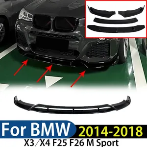Para X3/X4 F25 F26 M Sport 2014-2018, 4 Piezas, Alerón Delantero, Difusor, Accesorios de Modificación Exterior - Product Image 1