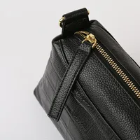 Nouveau sac à bandoulière en cuir PU classique de couleur unie, sac de luxe pour femmes, fermeture à glissière, doux, à porter en bandoulière
