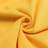 Tissu tricoté jersey simple mélangé TC en coton, polyester et élasthanne teint de haute qualité pour vêtements de travail