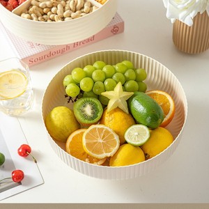 Fruit Bowl Set Plastic 2 Pcs Easy To Clean <b>For</b> <b>Kitchen</b> Living Room Fruit <b>Vegetable</b> <b>Storage</b> Dish - Product Image 2