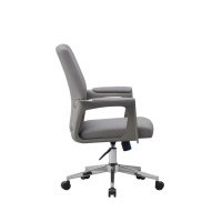 Chaise de bureau exécutive moderne en cuir à dossier haut, ergonomique, réglable, pivotante, avec fonction massage, pour bureau à domicile