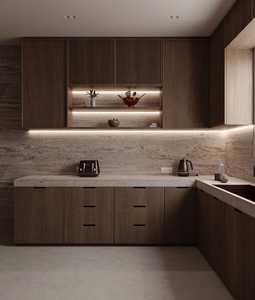 Mueble de Cocina Modular, Encimera de Acero Inoxidable, Encimera de Granito, Mueble de Cocina Moderno, Mueble de Cocina con Fregadero - Product Image 1