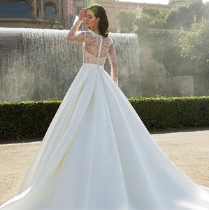 <span class=keywords><strong>Abiti</strong></span> da Sposa Musulmani Eleganti a Maniche Lunghe in Raso per Matrimoni in Pakistan - Product Image 2