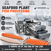 Usine de Produits de la Mer Trancheuse à Poisson Industrielle SUS304 60-80 Tranches par Minute pour Saumon Bar Coupe Fine