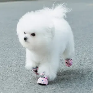 Sapatos para cães de estimação de luxo antiderrapante não tecido com logotipo personalizado para cães pequenos