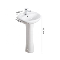 Ensemble WC et lavabo en céramique à prix de gros, système de chasse d'eau, ensemble de salle de bain deux pièces