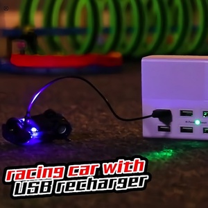 Flexi-Theo Dõi Hệ Thống ABS Nhựa Khe Cắm Điện Xe Đường Sắt Tự Làm Kit Phát Sáng Đua Theo Dõi Cho Bé Trai - Product Image 4