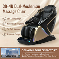 Silla de Masaje L50S Directa de Fábrica con Riel SL Extendido de Doble Núcleo 3D 4D, Doble Calefacción para Hogar, Hotel, SPA, OEM, ODM, Pedidos al por Mayor