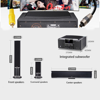 KYYSLB Ensemble Audio Home Cinéma 5.1 Salon Amplificateur Haut-Parleur Audio Son Surround 3D TV Karaoké Colonne Enceinte