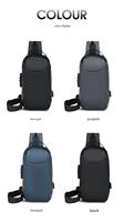 Sac de poitrine pour homme, sac bandoulière antivol, sac de voyage portable, organisateur pour une utilisation quotidienne en extérieur, logo personnalisé OEM
