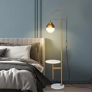 Lámpara de pie nórdica moderna para decoración del hogar, luz Led de arco regulable de Color metálico para sala de estar y dormitorio