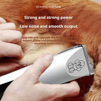 Kit de tondeuse pour chien à 2 vitesses, faible bruit, avec lime à ongles et lumière LED, outil électrique pour enlever les poils d'animaux