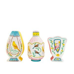 Vaso in Ceramica Personalizzato con Motivo Notte e Uccelli, Stile Country con Fiori e Uccelli, Ornamento da Scrivania per Soggiorno - Product Image 5