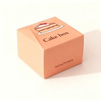 Boîtes à gâteaux pliables personnalisées avec logo, biodégradables, pour boutique de desserts, emballage de cupcakes, boîte à pain et à biscuits de luxe