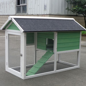 Clapier à lapin plat à motif solide avec <span class=keywords><strong>cage</strong></span> à lapin en bois fabriquée en Chine - Product Image 4