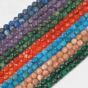 Vente en gros <span class=keywords><strong>de</strong></span> 64 perles à facettes taillées améthyste rubis <span class=keywords><strong>malachite</strong></span> coupe perles rondes en vrac brin pour la fabrication <span class=keywords><strong>de</strong></span> bijoux 6mm 8mm 10mm - Product Image 1