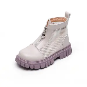 2021 toptan unisex çocuk botları erkek ve kız yarım çizmeler ayakkabı siyah okul çocuklar kışlık botlar