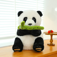 Peluche Panda Adorable Personnalisée de Haute Qualité en Gros avec Flûte en Bambou, Animal en Peluche Doux en Coton PP pour Enfants