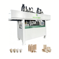 Nouvelle machine de moulage de pâte de bagasse de canne à sucre entièrement automatique Sky pour la fabrication de vaisselle biodégradable (assiettes, gobelets, plateaux)