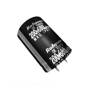 Condensador de canal del fabricante, de aluminio, de 4700 uF, 100MXC4700MEFC35X45, 20%, 100V, SNAP TH - Product Image 1