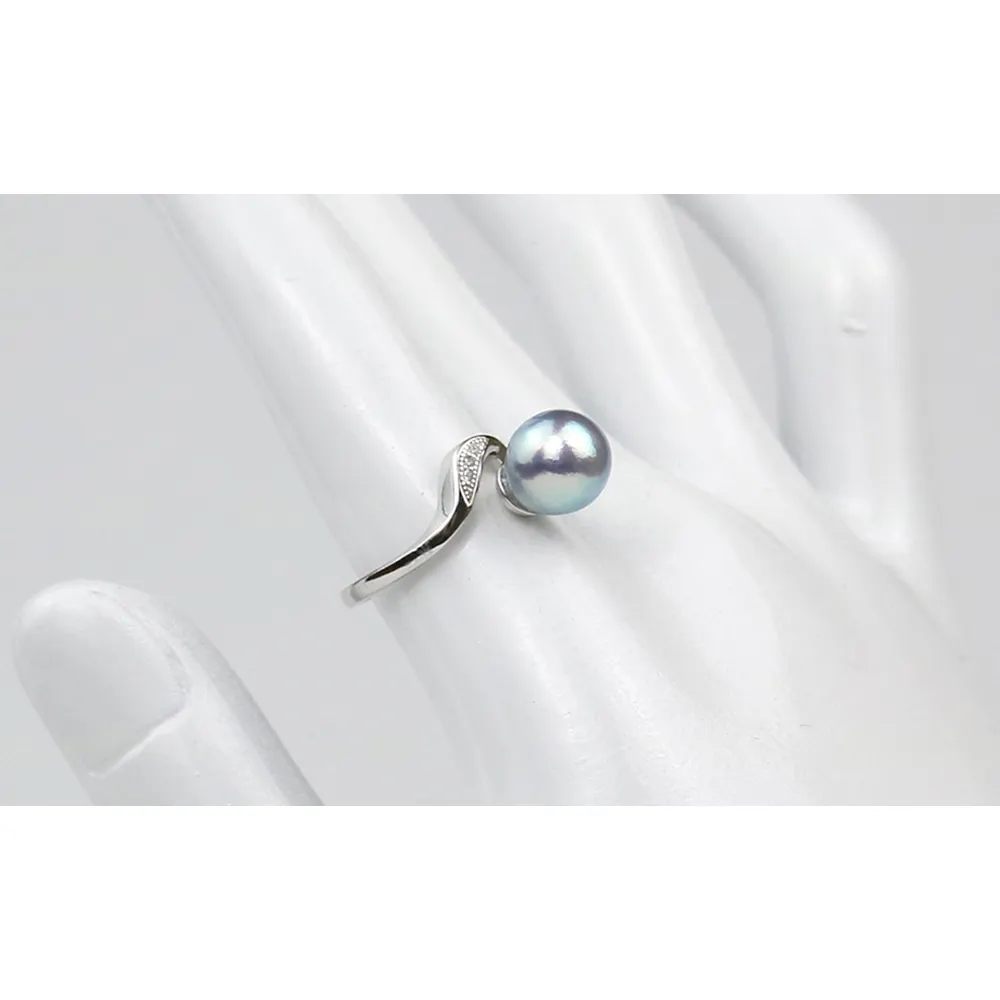 Japan cocktail women classic diamond designs small pearl ring